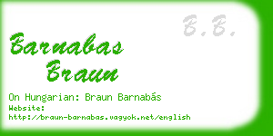barnabas braun business card