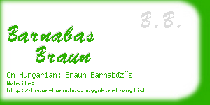 barnabas braun business card